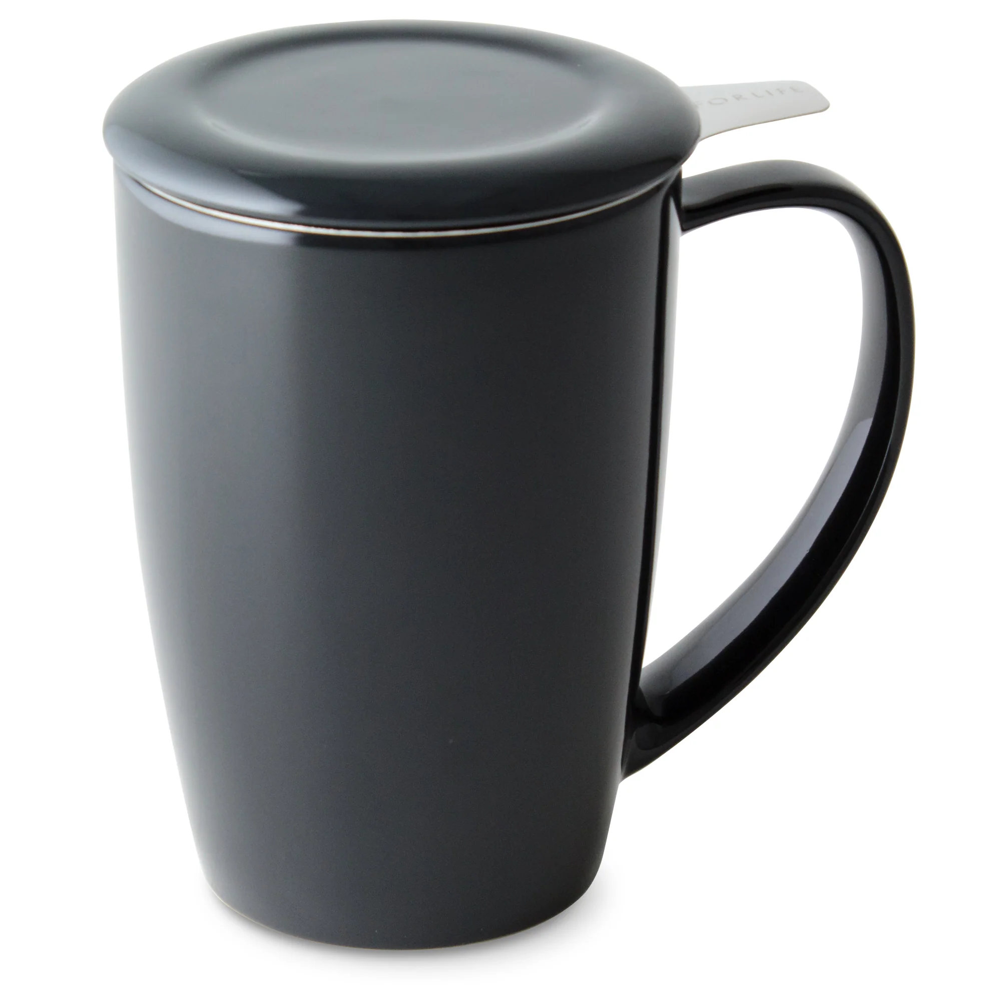 Curve Ceramic Mug with Infuser and Lid - Image 5
